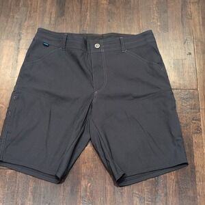KUHL Mens Charcoal Gray Hiking Outdoor Cargo Shorts Size 36 Pockets